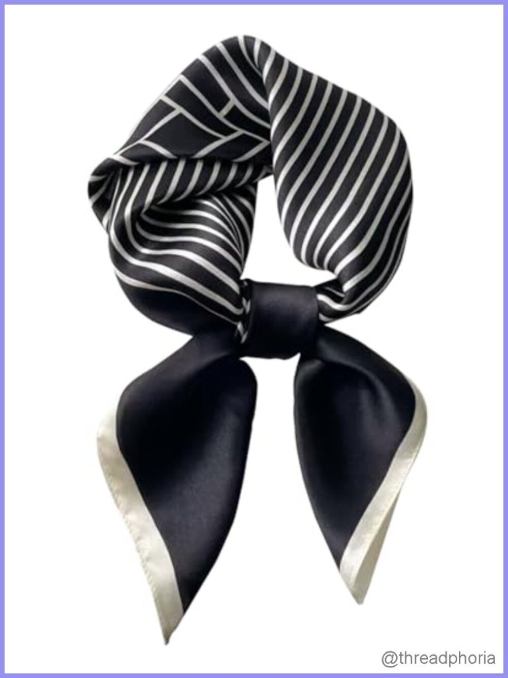 27.5" Mulberry Silk Feeling Satin Square Scarf for Bag Hair Neck Wrap